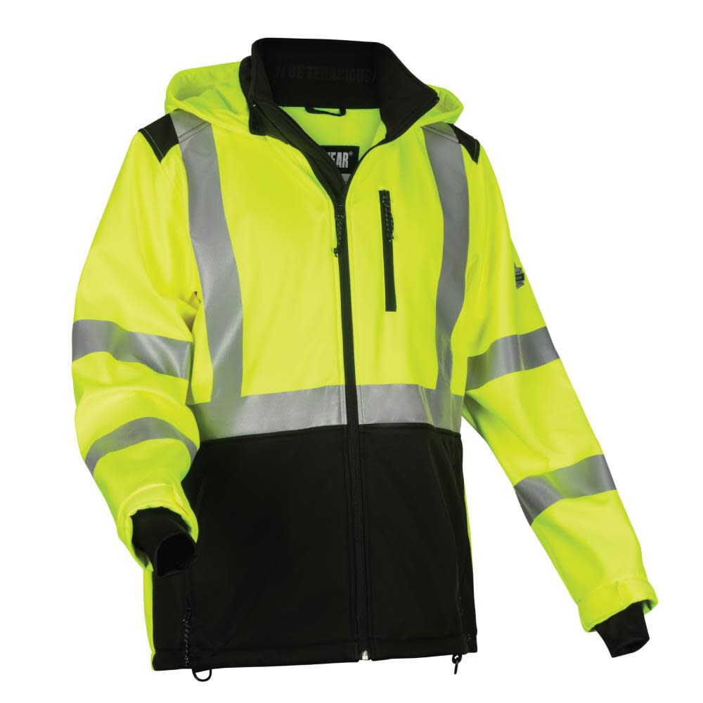 GloWear 8353 Jacket Softshell Water Resistant Lime Hi Vis 2X 23526