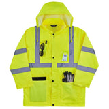 GloWear 8366 Lightweight Hi Vis Rain Jacket Lime 4X 24338