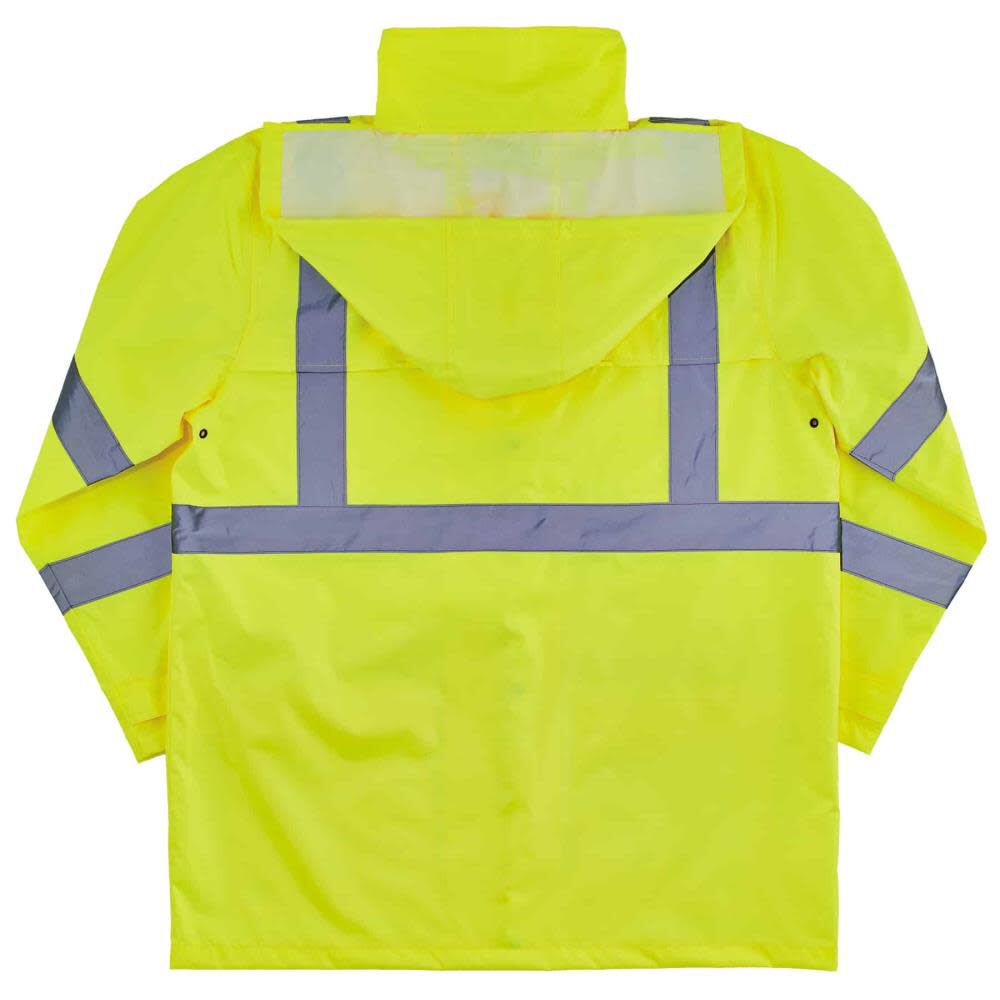 GloWear 8366 Lightweight Hi Vis Rain Jacket Lime Large 24334