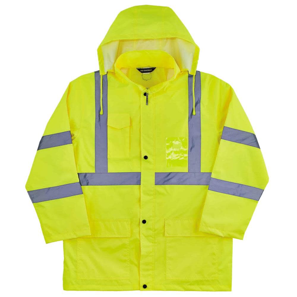 GloWear 8366 Lightweight Hi Vis Rain Jacket Lime Large 24334