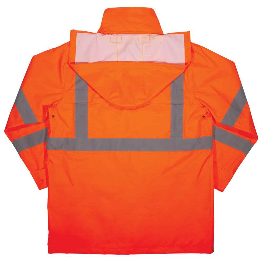 GloWear 8366 Lightweight Hi Vis Rain Jacket Orange 2X 24366