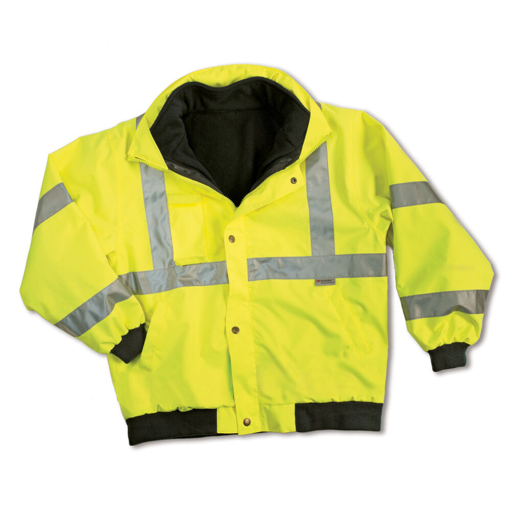 GloWear 8380 Lime Class 3 Bomber Jacket - Medium 24493