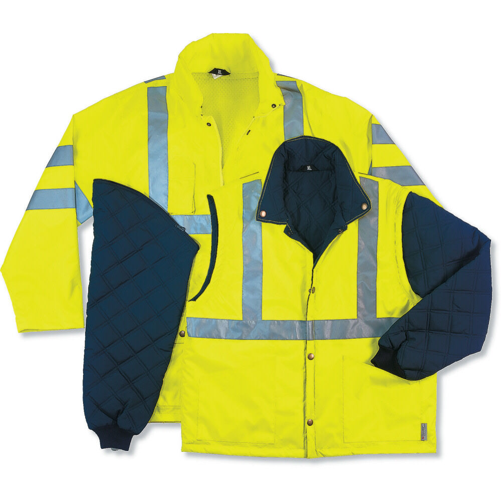 GloWear 8385 Class 3 4-in-1 Jacket Large Lime 24384