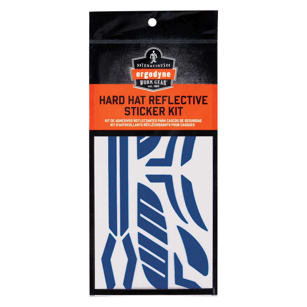 Hard Hat Reflective Blue Sticker Kit 61103E