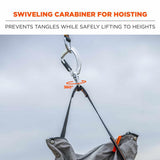 Hoist Bucket with Swiveling Carabiner Large Gray 15974