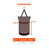 Hoist Bucket with Swiveling Carabiner Large Gray 15974