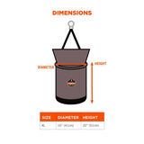 Hoist Bucket with Swiveling Carabiner XL Gray 15976