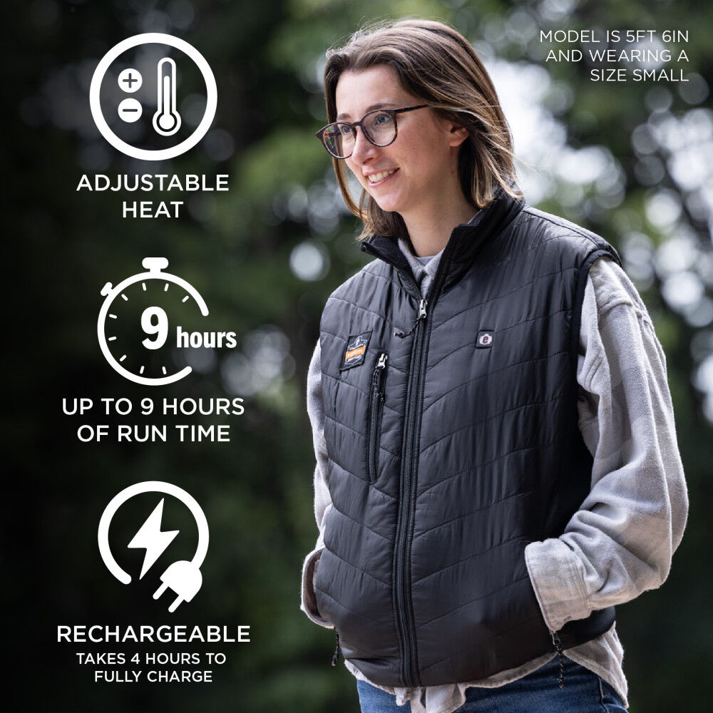 N-Ferno 6495 Rechargeable Heated Vest with Battery Black 41705