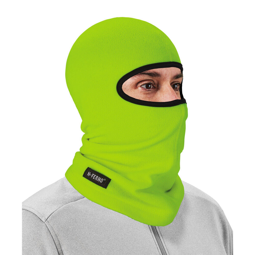 N-Ferno 6821 Lime Fleece Balaclava Face Mask 16829