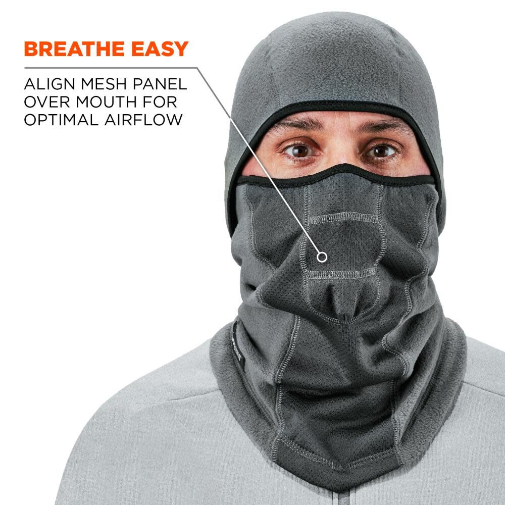 N Ferno 6823 Balaclava Face Mask Windproof Hinged Gray 16835