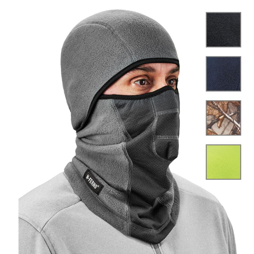 N Ferno 6823 Balaclava Face Mask Windproof Hinged Gray 16835