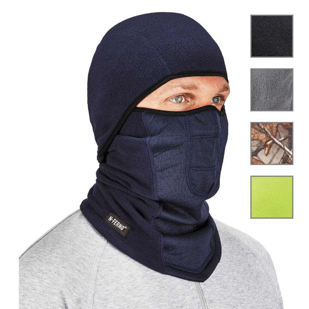 N Ferno 6823 Balaclava Face Mask Windproof Hinged Navy 16851