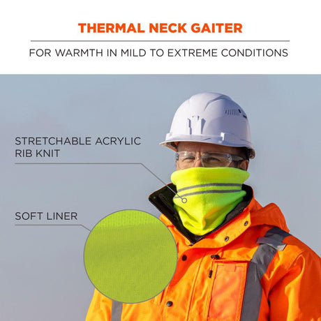 N-Ferno 6961 Lime Reflective Winter Neck Gaiter 16958