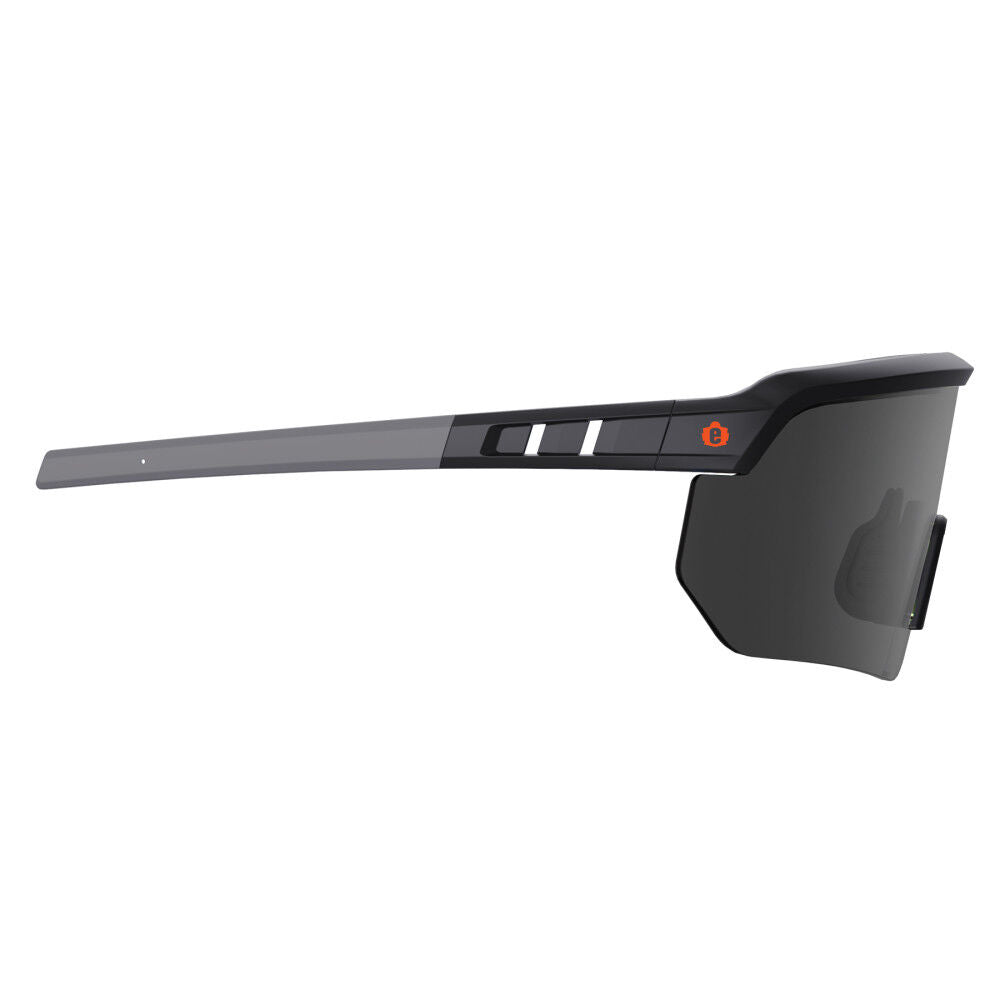 Polarized Safety Glasses, Matte Black Frame, Smoke Lens 55063E