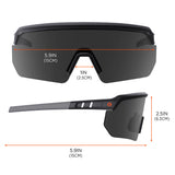 Polarized Safety Glasses, Matte Black Frame, Smoke Lens 55063E