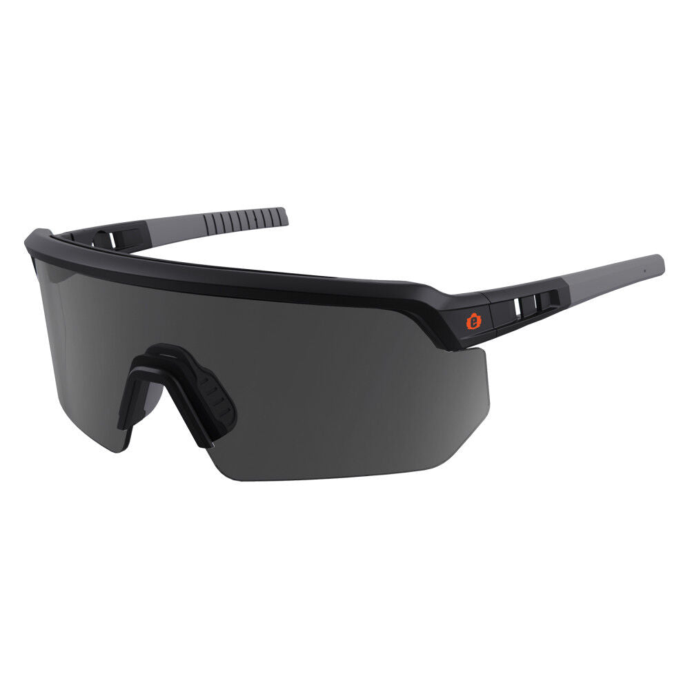 Polarized Safety Glasses, Matte Black Frame, Smoke Lens 55063E