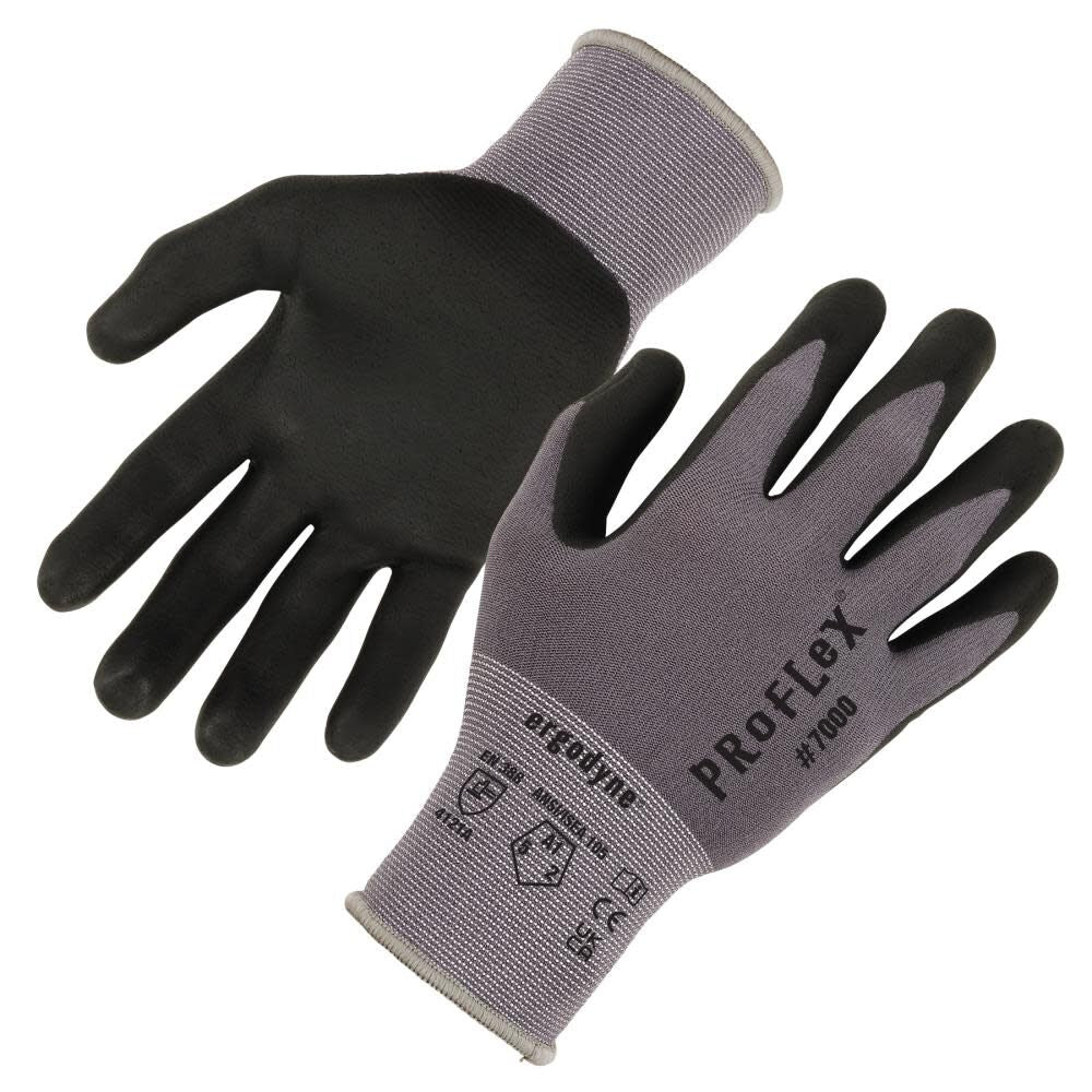 ProFlex 7000 Gloves Microfoam Palm Nitrile Coated Gray 2XL 10376