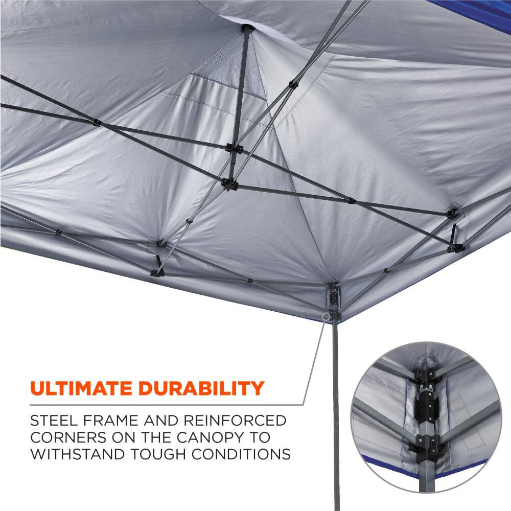 Shax 6000 Single Blue Heavy Duty Pop Up Tent 10' x 10' 12905