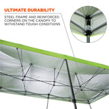 Shax 6015 Single Lime Heavy Duty Pop Up Tent 10' x 20' 12915