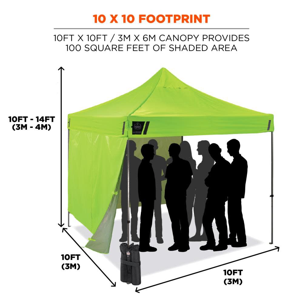 Shax 6051 Single Lime Heavy Duty Pop Up Tent Kit 10' x 10' 12951