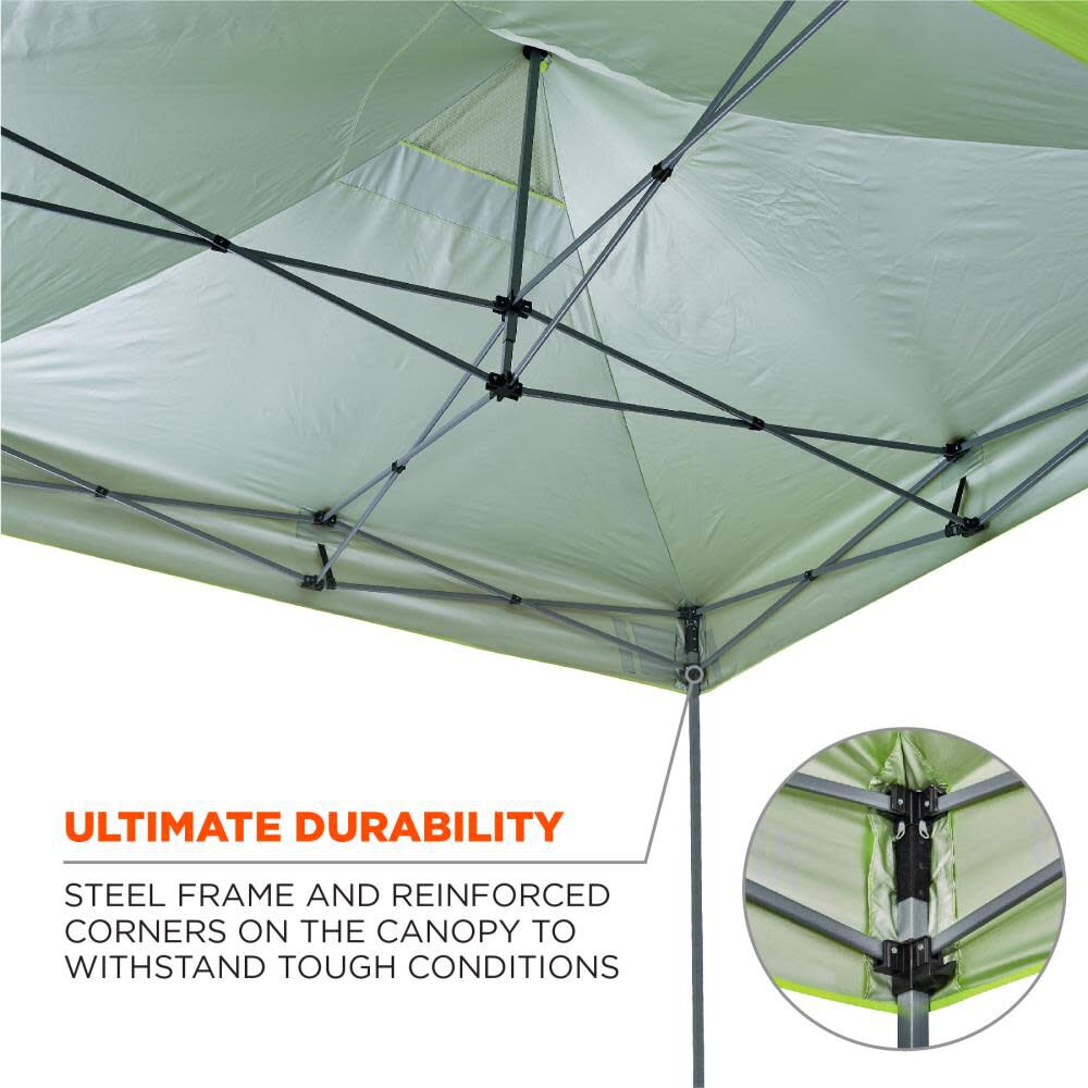 Shax 6051 Single Lime Heavy Duty Pop Up Tent Kit 10' x 10' 12951