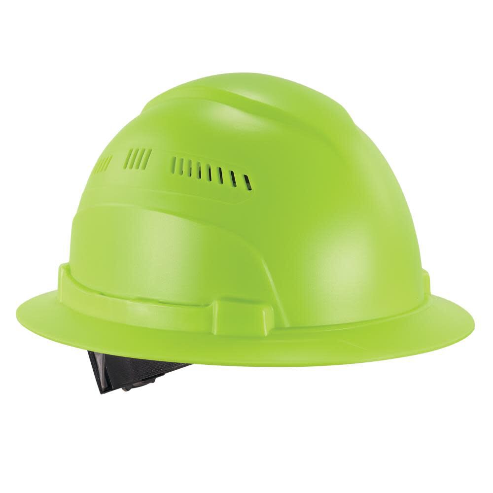 Skullerz 8968 Lime Lightweight Full Brim Hard Hat Vented Class C 60228