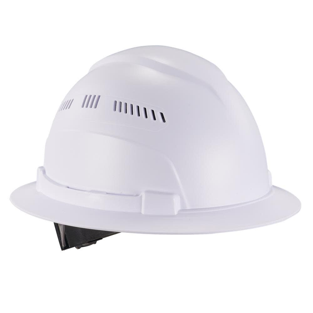 Skullerz 8968 White Lightweight Full Brim Hard Hat Vented Class C 60227