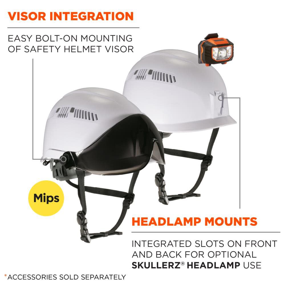 Skullerz 8975 MIPS Safety Helmet Class C with MIPS Technology White 60256