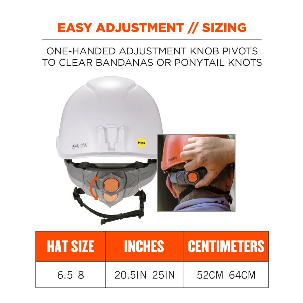 Skullerz 8975 MIPS Safety Helmet Class C with MIPS Technology White 60256