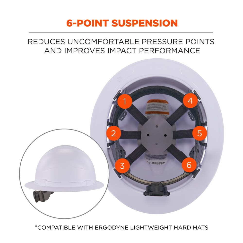 Skullerz 8986 Gray 6 Point Hard Hat Suspension Replacement 60233