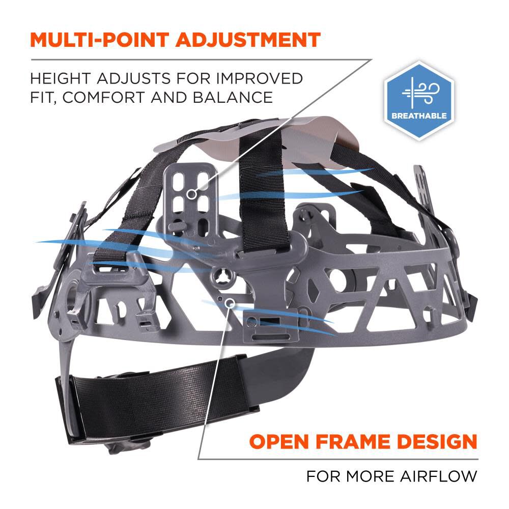 Skullerz 8986 Gray 6 Point Hard Hat Suspension Replacement 60233