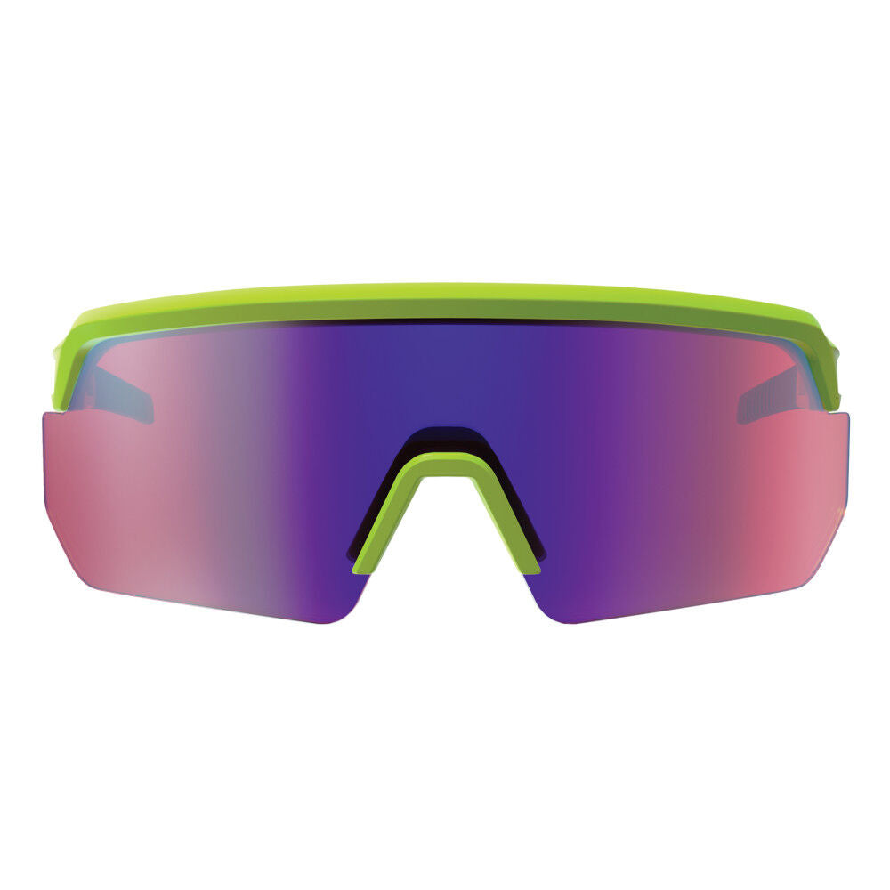 Skullerz AEGIR Polarized Mirrored Safety Glasses, Lime Frame, Purple Lens 55061