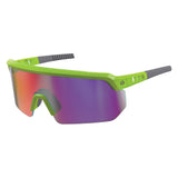 Skullerz AEGIR Polarized Mirrored Safety Glasses, Lime Frame, Purple Lens 55061