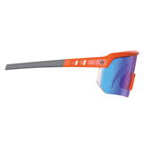 Skullerz AEGIR Polarized Mirrored Safety Glasses, Orange Frame, Blue Lens 55062