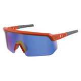 Skullerz AEGIR Polarized Mirrored Safety Glasses, Orange Frame, Blue Lens 55062