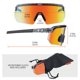 Skullerz AEGIR Polarized Mirrored Safety Glasses, Smoke Frame, Orange Lens 55060