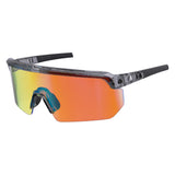 Skullerz AEGIR Polarized Mirrored Safety Glasses, Smoke Frame, Orange Lens 55060