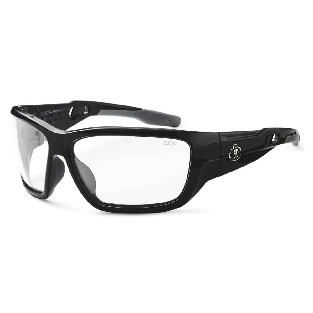 Skullerz Baldr Safety Glasses Clear Lens with Black Frame 57000