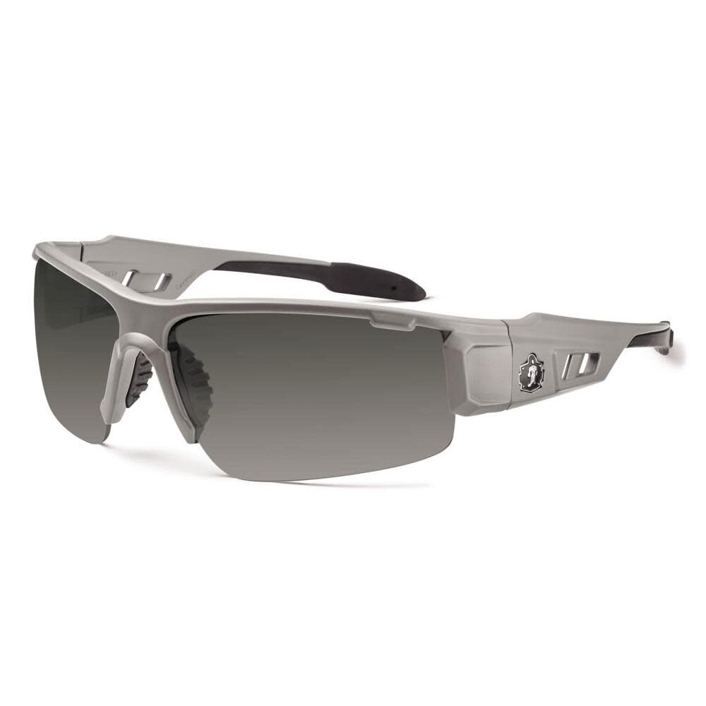 Skullerz Dagr Safety Glasses Anti-Fog Smoke Lens with Matte Gray Frame 52133