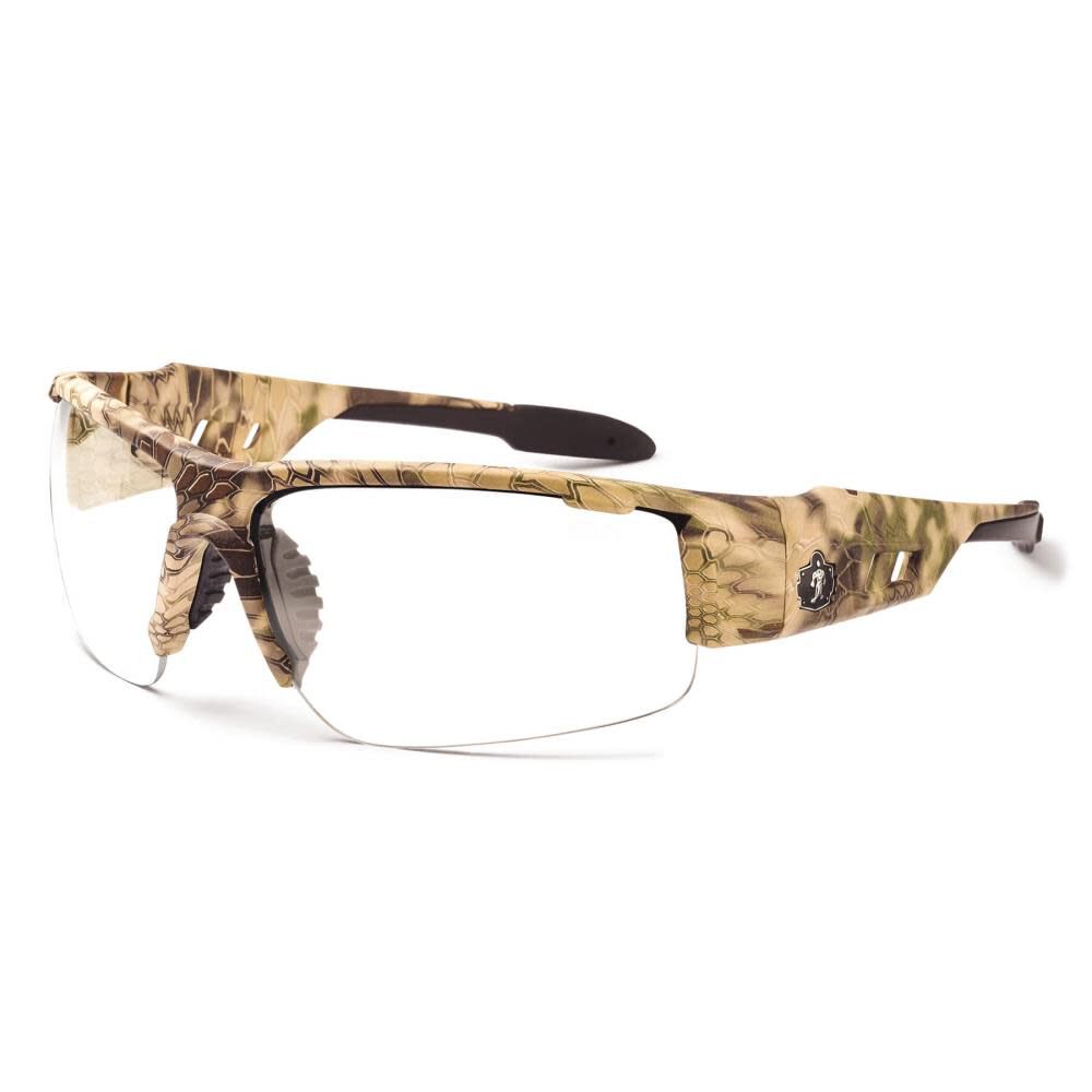 Skullerz Dagr Safety Glasses Clear Lens with Kryptek Highlander Frame 52300