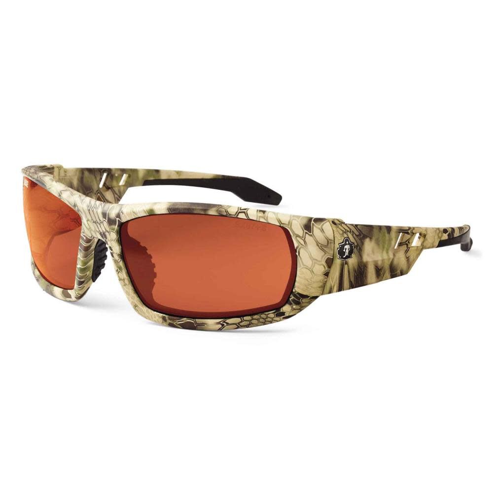 Skullerz Odin Safety Glasses with Polarized Copper Lens and Kryptek Frame 50321