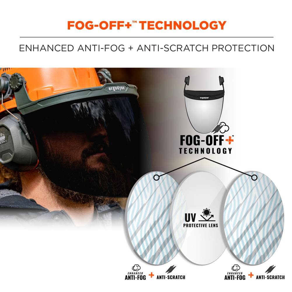 Smoke Lens Gray Face Shield for Cap-Style & Safety Helmet 60244