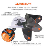 Smoke Lens Gray Hard Hat Face Shield for Full Brim 60246