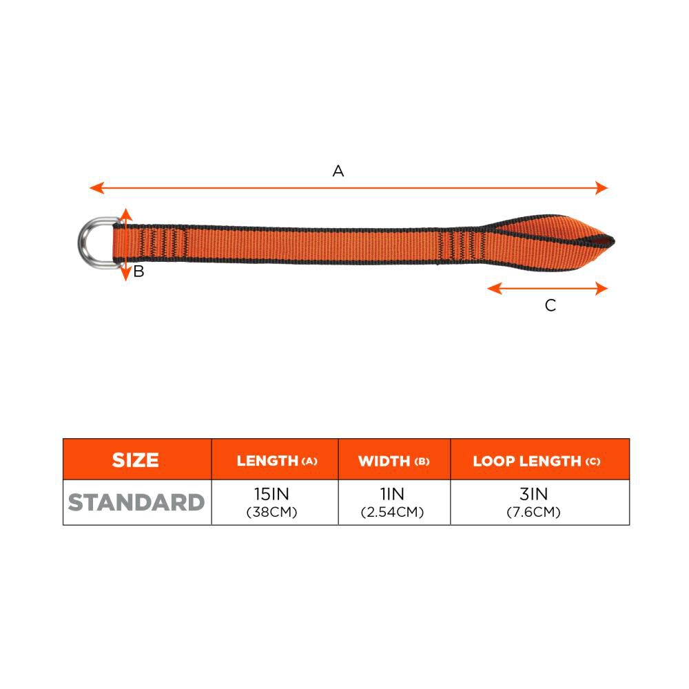 Squids 3174 Orange Anchor Choke Strap 25lbs 19174