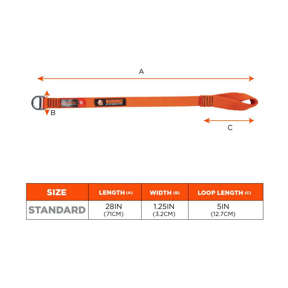 Squids 3177 Orange Anchor Choke Strap 60lbs 19195