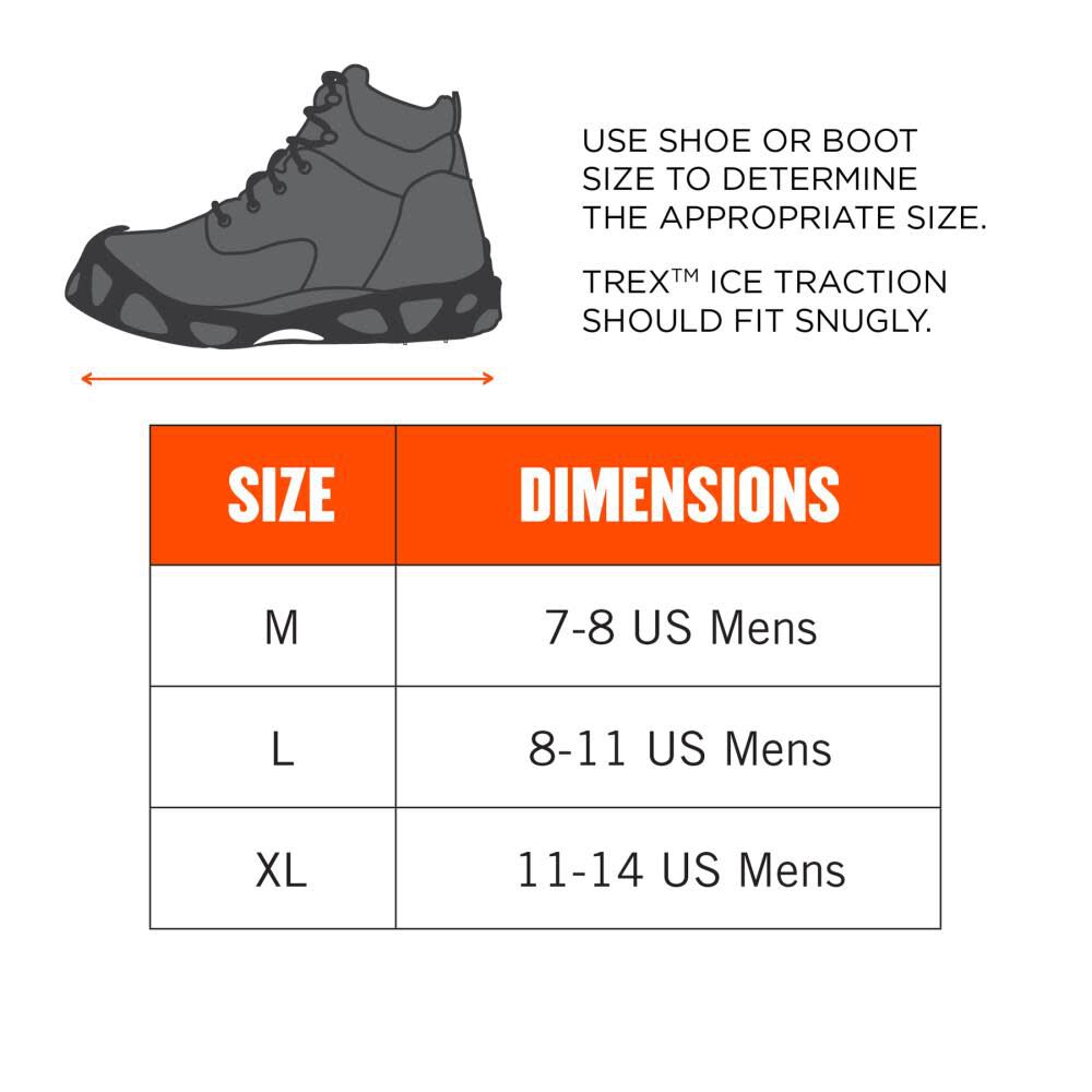 Trex 6310 Adjustable Slip-On Ice Traction Cleats