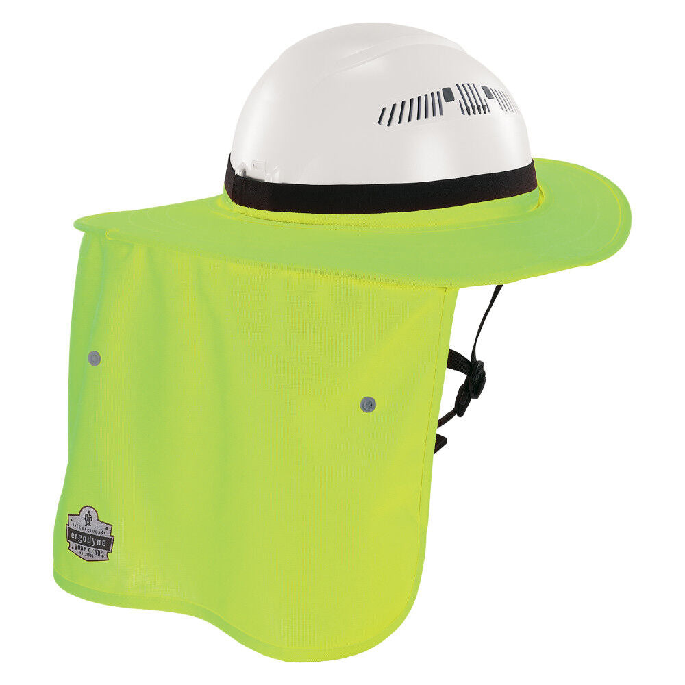 Universal Hard Hat Brim with Neck Shade, Lime 12721