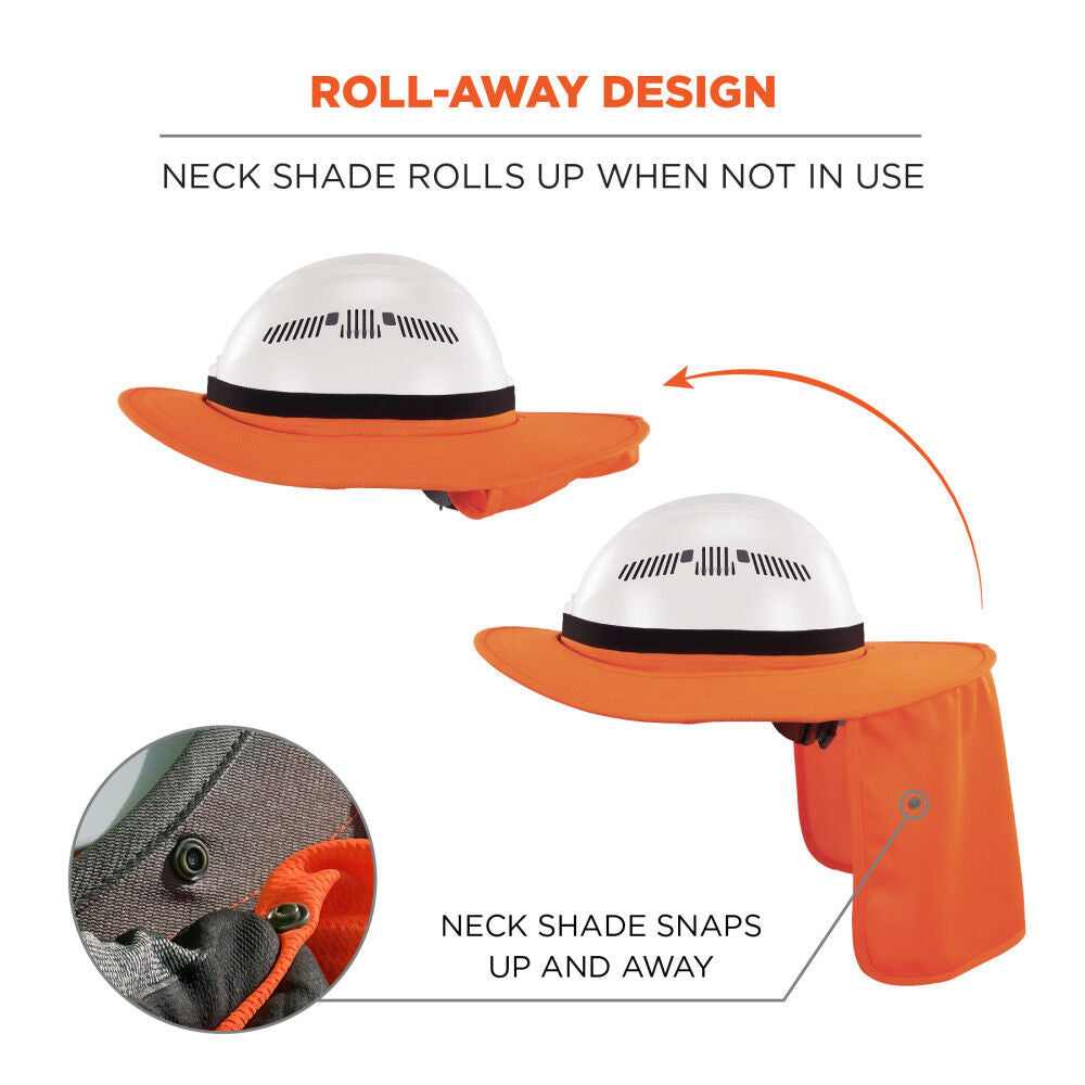 Universal Hard Hat Brim with Neck Shade, Orange 12722