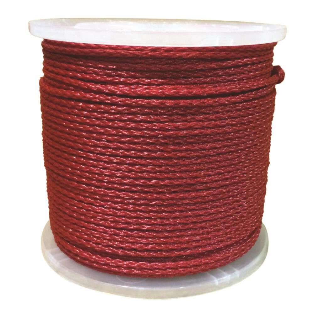 Rope 3/8 X 600 Ft Twisted Red Polypropylene Rope TWPR120600