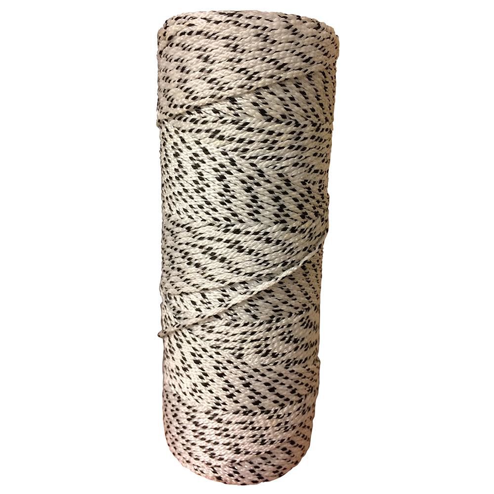 Nylon Seine Twine Braided White/Black #18 x 500' BSTWB0500